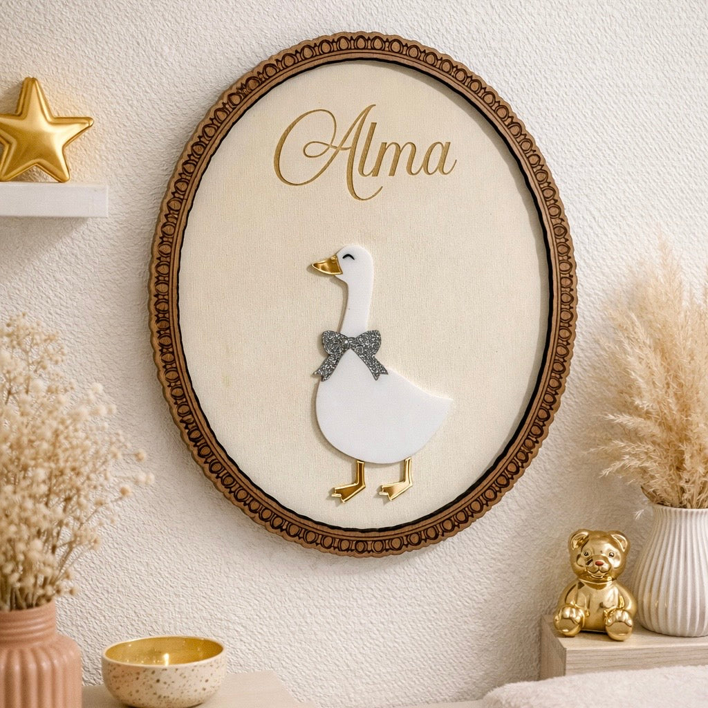 Pancarte prénom - oie