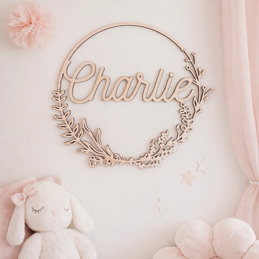 Couronne en bois à personnaliser (modèle Charlie)
