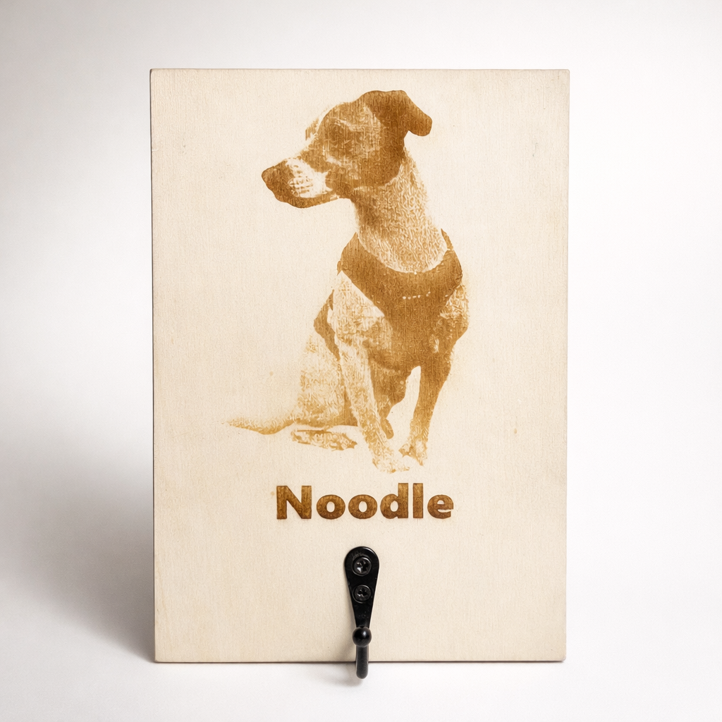 Portrait chien avec support à laisse