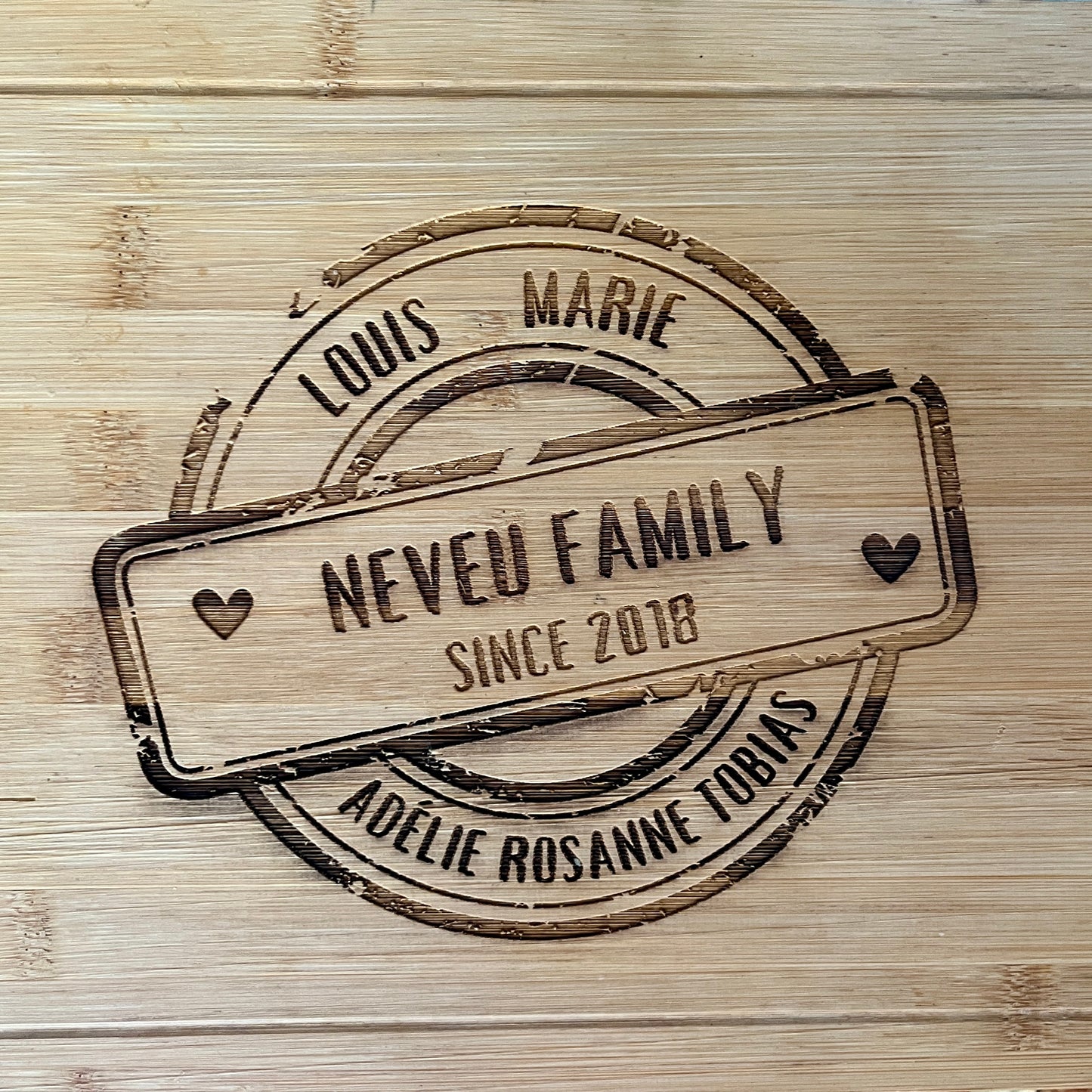 Planche de service en bambou personnalisable (XXL)