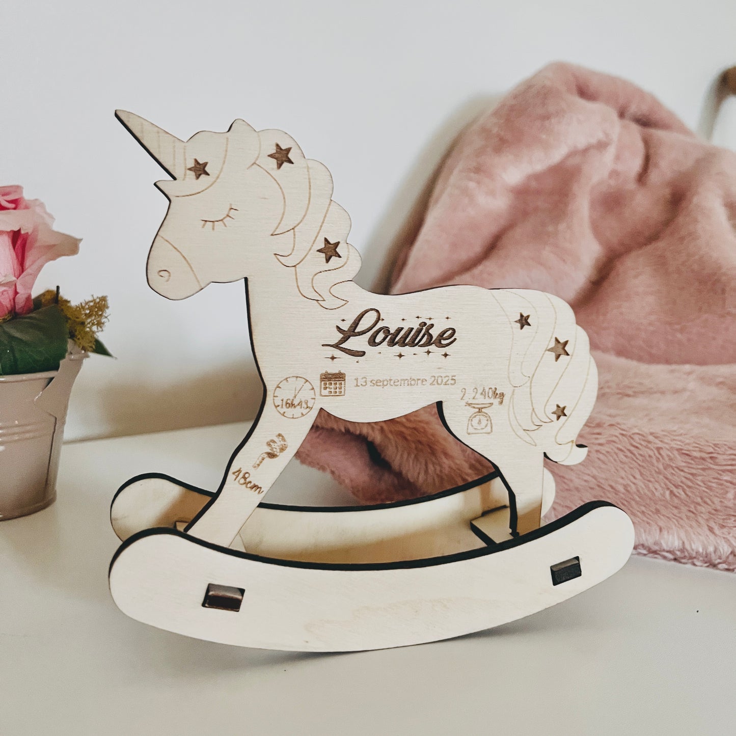 Licorne à bascule de naissance