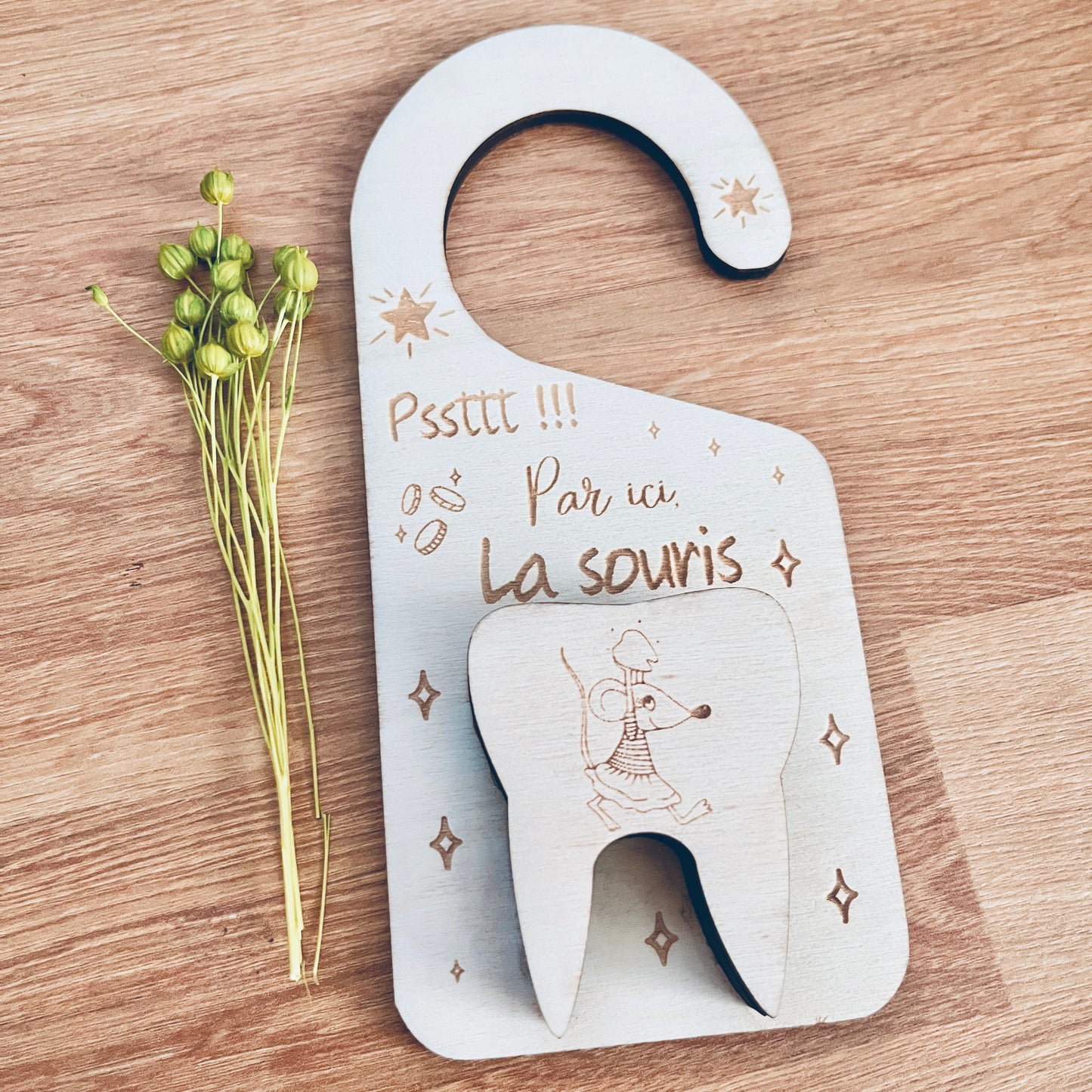 Accroche-porte petite souris personnalisé