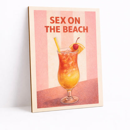 Affiche en bois - Sex on the beach