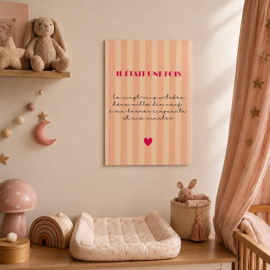 Affiche en bois - Il était une fois…