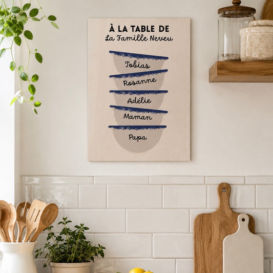 Affiche en bois - Bols bretons