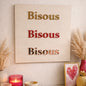 Décoration murale bois et plexi : Bisous Bisous Bisous