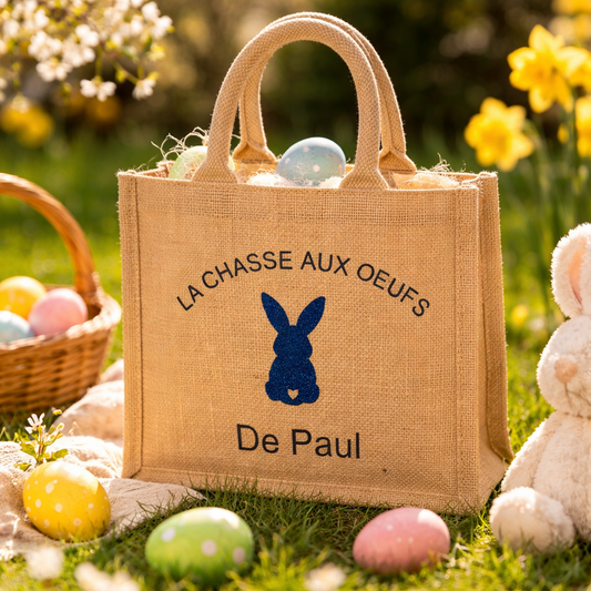 Sac en jute enfant - spécial Pâques