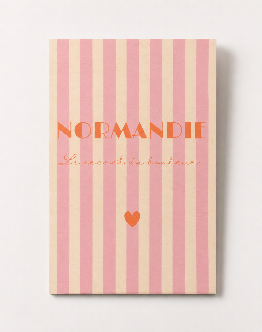 Affiche en bois - Normandie, Le secret du bonheur