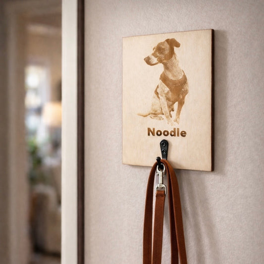 Portrait chien avec support à laisse