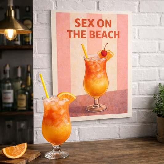 Affiche en bois - Sex on the beach