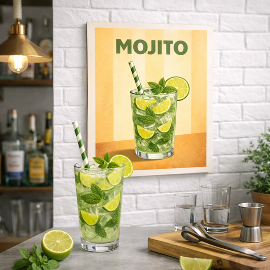 Affiche en bois - Mojito