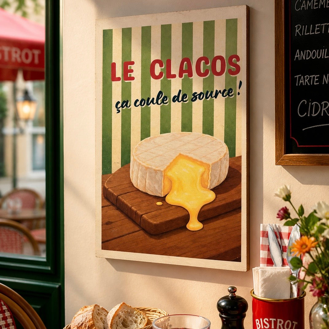 Affiche en bois - Le clacos