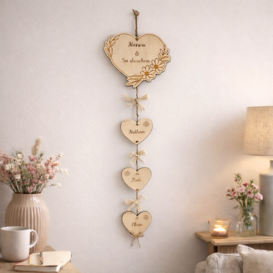 Décoration murale cœurs