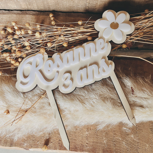 Cake topper Fleur